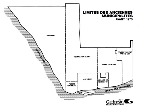 Liste des anciennes municipalités, vers 1979. Fonds du Service d’urbanisme (G017).